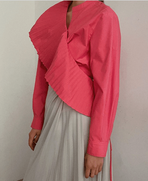 IRENE Pleated Sash Shirt　SS21