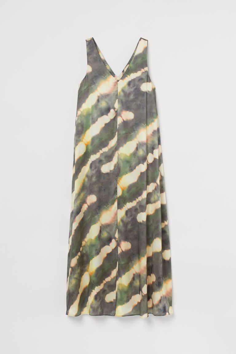H&M シルクマキシワンピース