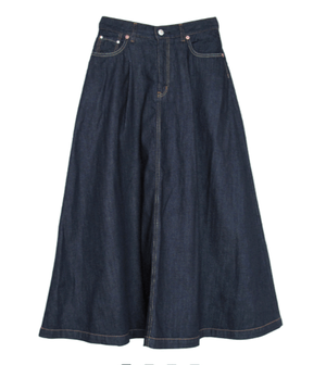 caqu long flare skirt