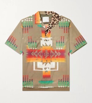 Sacai プリント ショートスリーブシャツ