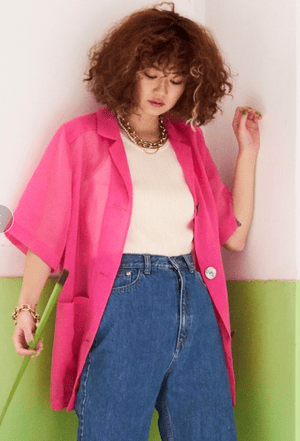 MAISON SPECIAL ハーフスリーブシアーシャツジャケット