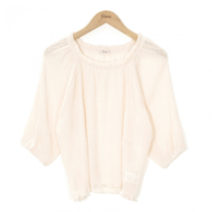 flower clearness dot blouse
