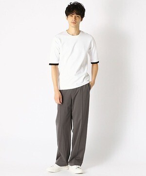 COMME CA ISM 五分袖　クルーネックTシャツ
