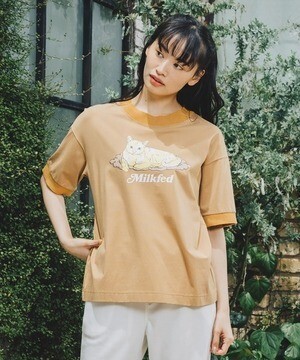 MILKFED. CAT PRINT TOP
