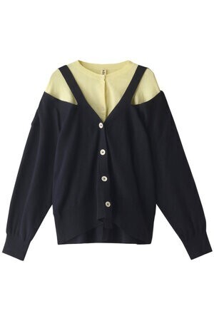 nagonstans Soft Cotton レイヤードカーディガン