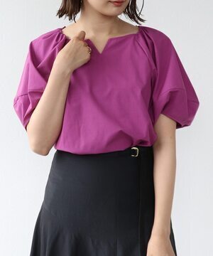 TITE IN THE STORE 接触冷感キーネックハーフパフスリーブブラウス | &amp;amp;ON JIONE STORE | ジオン商事 公式オンラインストア