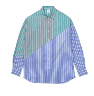 MISTERGENTLEMAN BIAS CUT STRIPE MODERN SHIRT