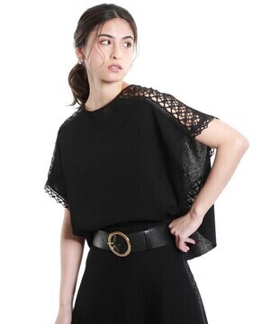 EPOCA ビスコースレースニットトップス