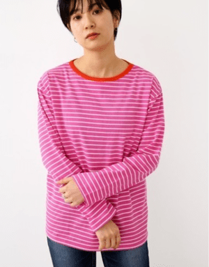 RODEO CROWNS WIDE BOWL ボーダーボーイズロングスリーブ Tシャツ