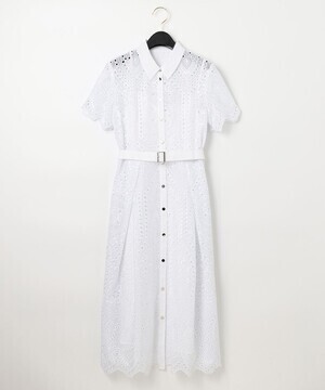GRACE CONTINENTAL ジョーゼットカットワークワンピース