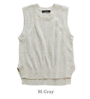 w closet コットンニットベスト