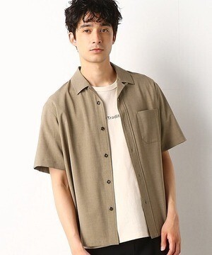 COMME CA COMMUNE ツーウェイストレッチ　オープンカラーシャツ