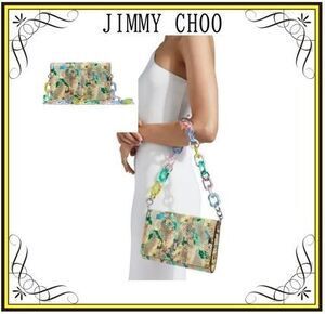 JIMMY CHOO 【JIMMYCHOO】グロッシーレインボーエラフ・クラッチバッグ (Jimmy Choo/ショルダーバッグ・ポシェット) VARENNECLUTCHPUY【BUYMA】