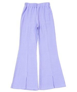 PUNYUS フロントスリットリブフレアパンツ