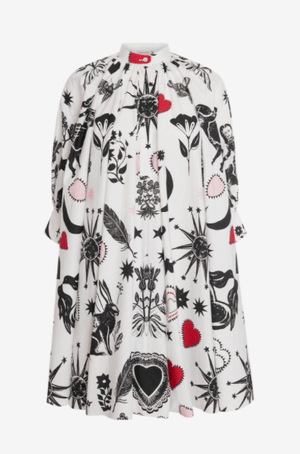 Alexander McQueen ペーパーカット トラピーズ ミニドレス
