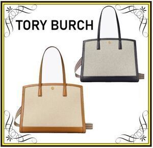 Tory Burch 【TORY BURCH】ウォーカー キャンバス サッチェル バッグ (Tory Burch/ハンドバッグ) 80378【BUYMA】