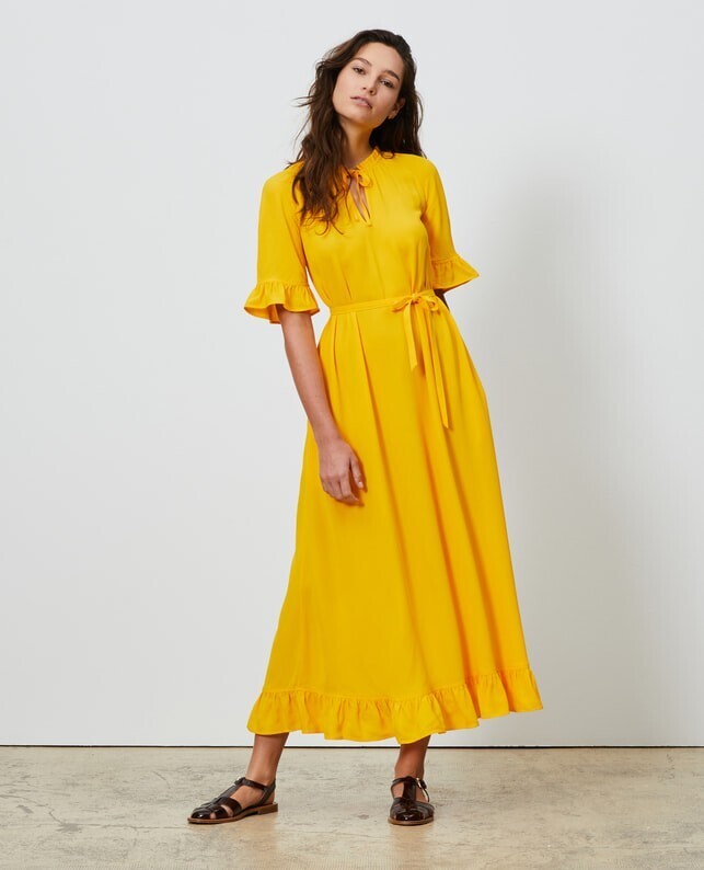Comptoir Des Cotonniers ビスコースクレープVネックドレス