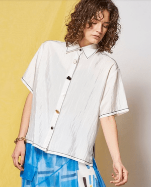 MAISON SPECIAL シルクブレンドワッシャーショートシャツ