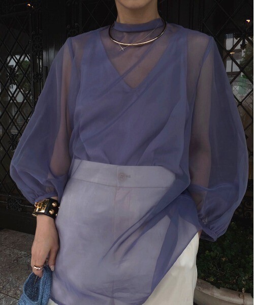 AMERI AIRLY SHEER BLOUSE