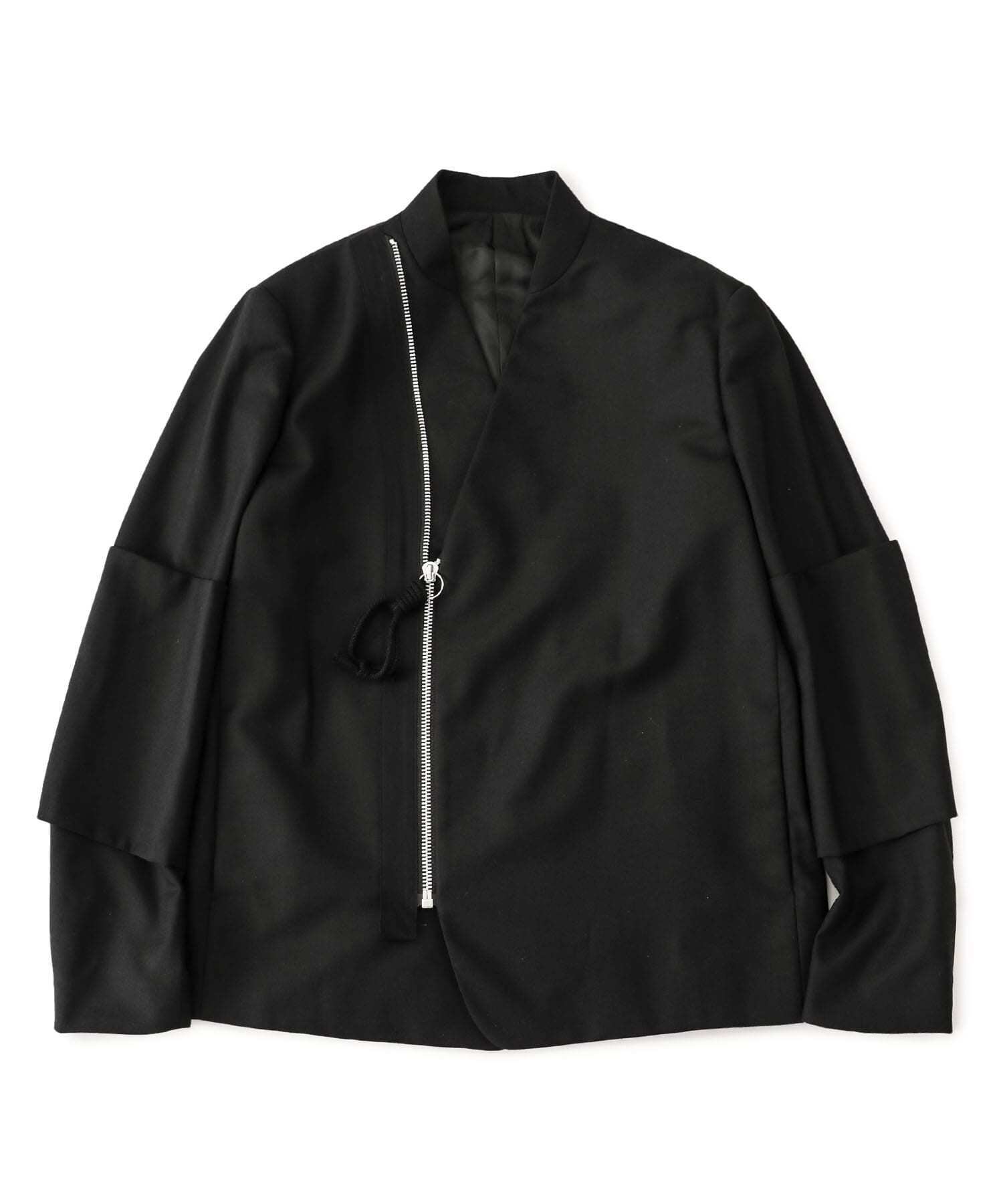 ALMOSTBLACK ZIP NO COLER JACKET