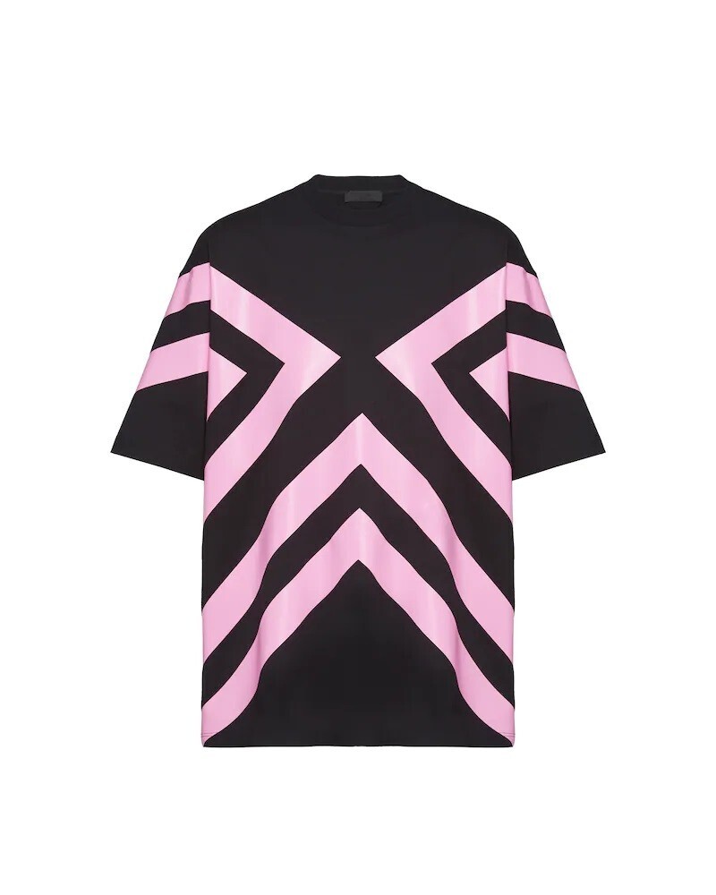 PRADA オーバーサイズ プリントコットン Tシャツ