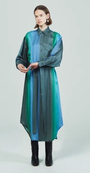 JANE SMITH RAYON SILK GRADATION SHIRTS ONEPIECE