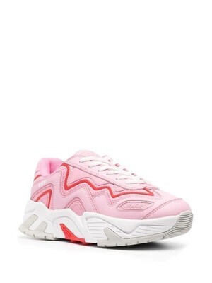 MSGM パネル レースアップスニーカー