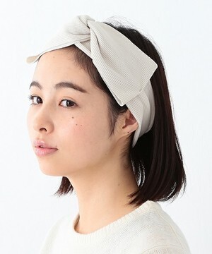 BEAMS BOY サーマル リボン ヘアバンド
