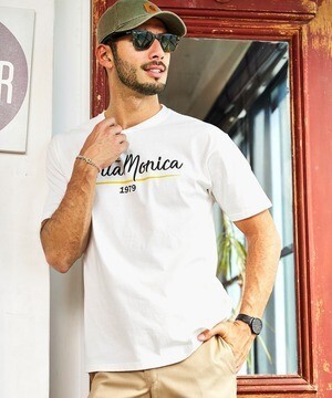 BARK MANHATTAN ロゴ オーバーサイズ クルーネックTシャツ