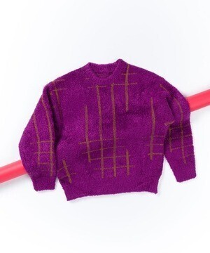 PHINGERIN BLURRY SWEATER HASH PLAID