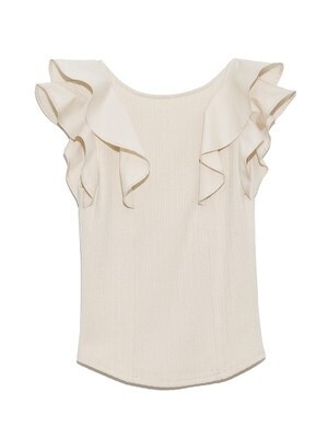 Lily Brown カットラッフルトップス（タンクトップ）