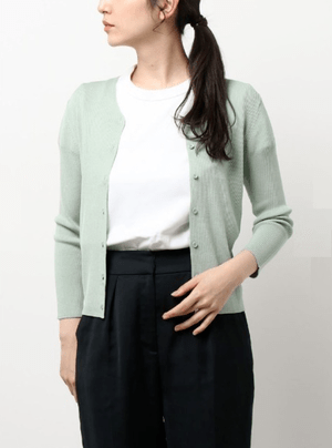 TONAL ベーシックリブVカーデ