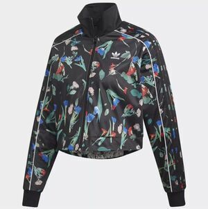 adidas ベリスタトラック トップジャケット ブラック フローラル