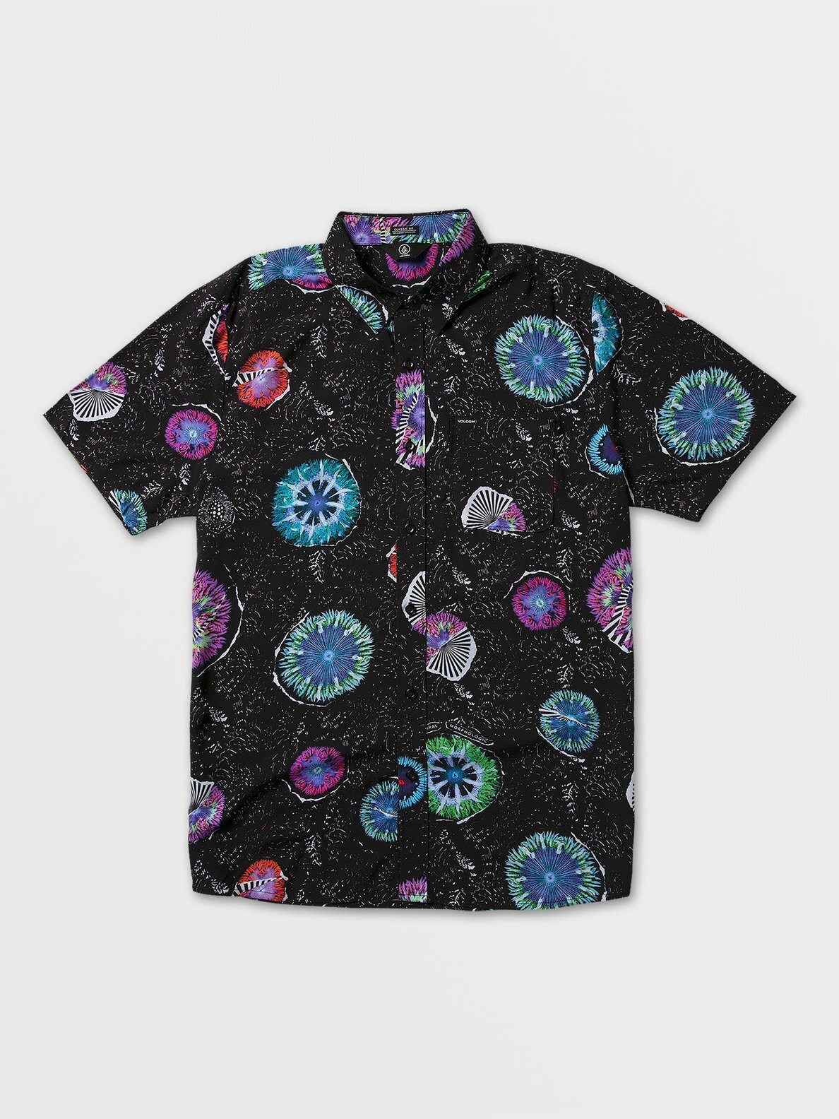 Volcom CORAL MORPH SHIRT - BLACK