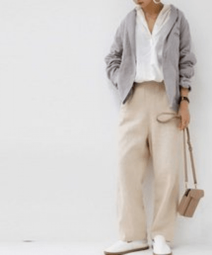 antiqua 品のいいベーシック服。飽くことなきスタイリングを。テーパードパンツ・uk-00080