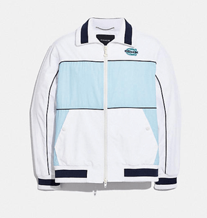 COACH NEW カラーブロック マッシュアップ ウインドブレーカー リサイクルド ナイロン