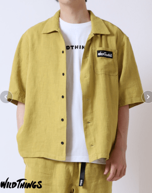 WILD THINGS ワイルドシングス C/L RIVER SHIRT/コットンリネンリバーシャツ