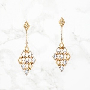 Grosse Glace Glitter スクエアピアス ゴールド