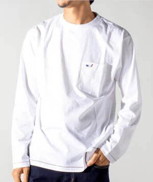NOLLEY'S goodman クジラワンポイント ポケット付き ロングスリーブTシャツ