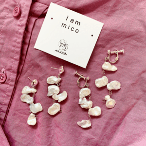 mico pearl × pearl pierce (イヤリング)