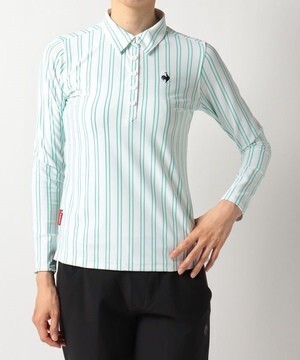 le coq sportif GOLF ストライプ長袖シャツ