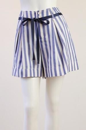 trois 【T41-3702】太ストライプ柄ショートパンツ
