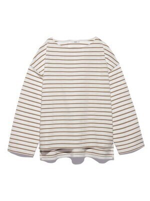 emmi 【emmi atelier】オーバーロングスリーブボーダーTeeシャツ