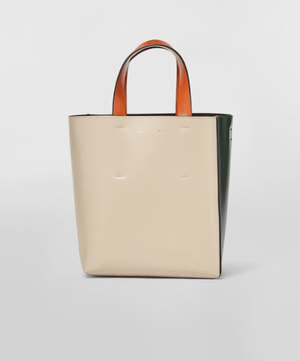 MARNI シャイニーカーフスキン MUSEO バッグ バイカラー ショルダーストラップ付き