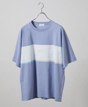 JUNRed 大理石柄パネルTシャツ