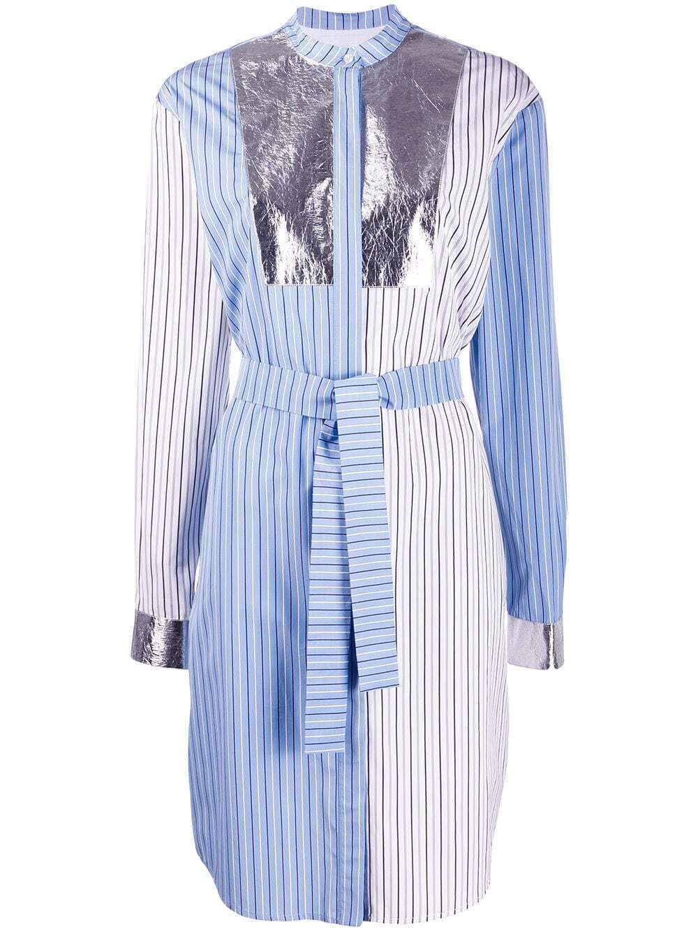 MSGM ストライプ パッチワーク シャツドレス