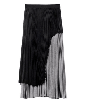 LE CIEL BLEU Pleated Overlay Skirt