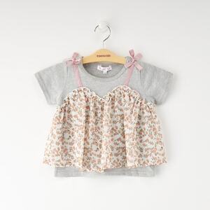 POMONA KISS 重ね着風Tシャツ