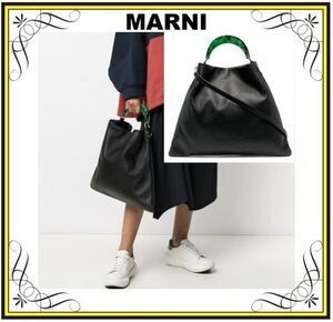 MARNI 【Marni】ハンマードカーフスキン HOBO バッグ (MARNI/ハンドバッグ) SCMP0063U0LV688【BUYMA】