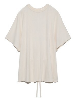 emmi 【emmi atelier】ブラ付きバックオープンワッフルプルオーバー